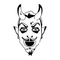 Trendy Devil Head vector