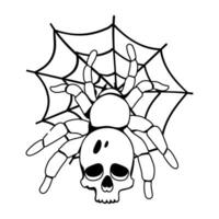 Trendy Halloween Spider vector