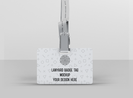 Lanyard Badge Tag Mockup psd