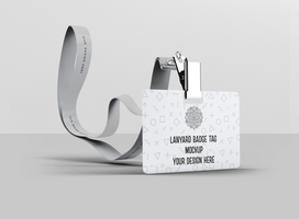 Lanyard Badge Tag Mockup psd