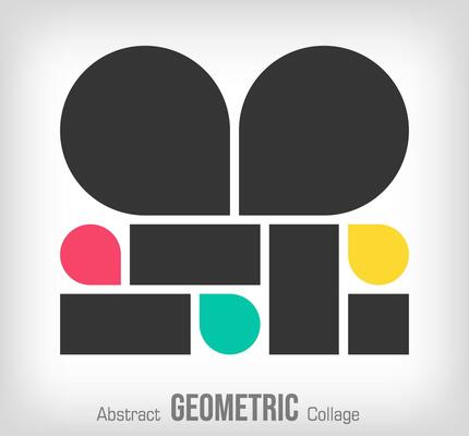 Photo geometric collage frames template. Colorful Photo collage frames template for family design. Vector collage layout for photo montage.