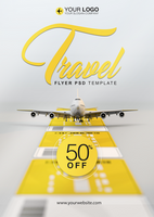 Travel agency flyer template psd