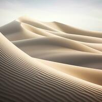 AI generated Large rippled sand dune photo