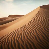 AI generated Large rippled sand dune photo