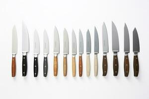 AI Generated Tool cook metallic blade stainless sharp handle domestic kitchen cut food butcher photo