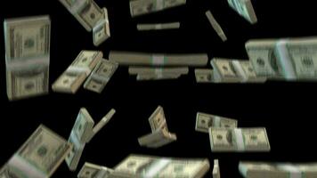 Money Falling 3D video