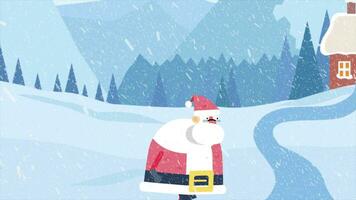 Santa Claus Goes To Give Gifts To Children video