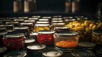 AI Generated Homemade sweet glass fruit ingredient jam marmalade organic kitchen healthy food jar photo