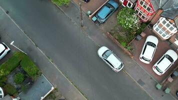 High Angle footage of British Town During sunset video