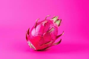 AI Generated Juicy ripe bright delicious exotic nature pink food healthy red pitaya fruit tropical photo