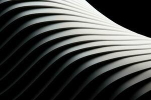 AI Generated Wallpaper shiny geometric metallic shape curve design decoration abstract wall black photo