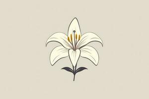 AI Generated Art blossom leaf nature botany plant spring garden floral drawing flower lily photo