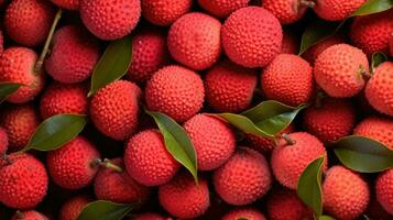 AI Generated Berries delicious fresh red food tasty ingredient many organic healthy vitamin photo