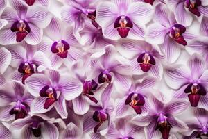 AI Generated Flower floral purple closeup flora decorative spring orchid botany plant petal blooming photo