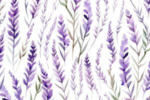 AI Generated Botanical illustration flower spring plant art vintage watercolor floral lavender photo
