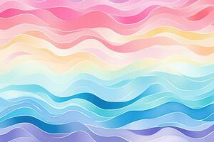 AI Generated Graphic background modern abstract blue wave pattern shape rainbow design illustration photo