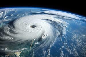 ai generado tierra lluvia tropical huracán clima Oceano catástrofe atmósfera meteorología tornado foto