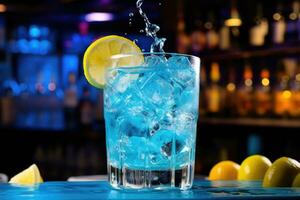 AI Generated Beverage alcohol vodka freshness fresh lime food water liquid bar cold cocktail ice photo