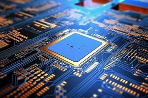 AI Generated Device hardware microchip board chip circuit engineering electronic component photo