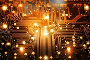 ai generado hardware circuito procesador comunicación tecnología resumen sistema tecnología electricidad foto