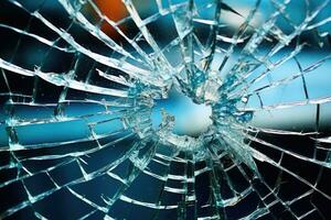 AI Generated Impact destruction violence crime damage broken dangerous shattered crash abstract photo