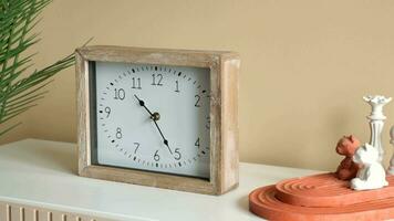 simple modern clock on table video