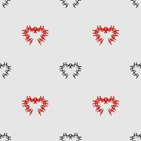 an abstract themed seamless pattern shaped like a heart. Suitable for psychology or romance themed material vector