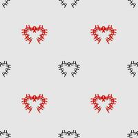 an abstract themed seamless pattern shaped like a heart. Suitable for psychology or romance themed material vector