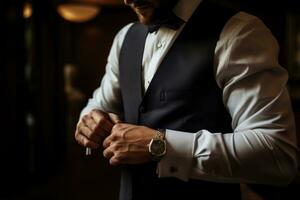 AI Generated Jacket formal guy male stylish luxury white business style hand clothing fashionable photo