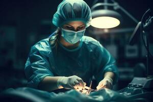 AI Generated Surgery surgical clinical health surgeon teamwork adult hospital occupation operation photo