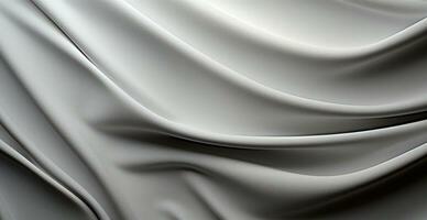 AI generated Crumpled light background, white fabric with bends and creases - AI generated image photo