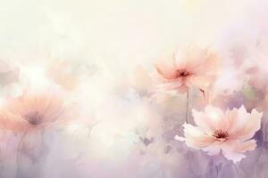 ai generado blanco jardín brillante Fresco floración rosado color resumen enamorado cierne pastel foto