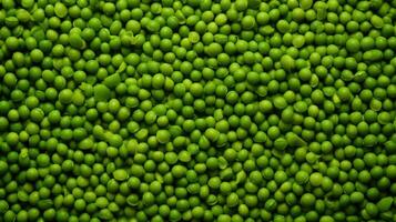 AI Generated Closeup fresh seed legume peas raw green texture freshness many bean background plant photo