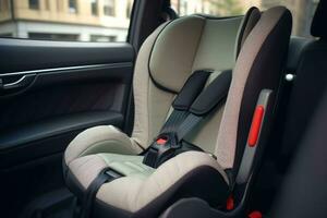 AI Generated Comfortable auto secure transportation belt baby infant automobile vehicle drive car photo