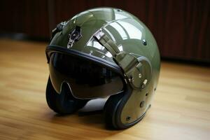 AI Generated Protect object motorbike helmet equipment modern transportation race safety motorcycle photo