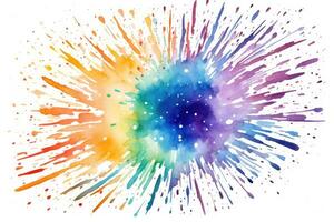 AI Generated Explosion splatter creative art burst colored powder splash design fantasy concept photo