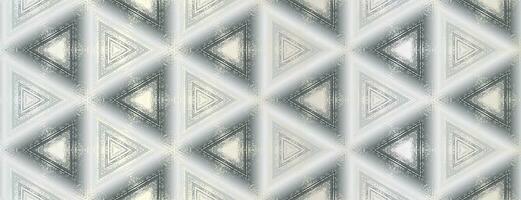 Abstract silver grey textured triangles pattern. Symmetrical geometric ornament for packaging design, wrapping paper, wallpaper, background vector
