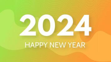 2024 Happy New Year on colorful background vector