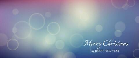 Bokeh background with New Year inscription vector