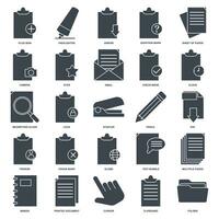 Document icon set, Included icons as Pencil, Folder, Clipboard, Question Mark and more symbols collection, logo isolated vector illustration