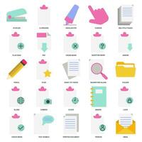 Document icon set, Included icons as Pencil, Folder, Clipboard, Question Mark and more symbols collection, logo isolated vector illustration