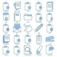 Document icon set, Included icons as Pencil, Folder, Clipboard, Question Mark and more symbols collection, logo isolated vector illustration