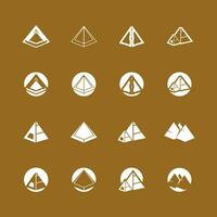 Triangle piramid icon and symbol vector template