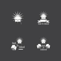 Back To School  Education University Logo Design Illustration vector