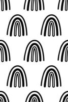 Cute nursery rainbow background. Boho rainbow seamless pattern background vector