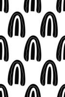 Cute nursery rainbow background. Boho rainbow seamless pattern background vector