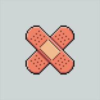 Pixel art illustration patch. Pixelated bandage. Medical Patch Bandage for aid pixelated for the pixel art game and icon for website and video game. old school retro. vector