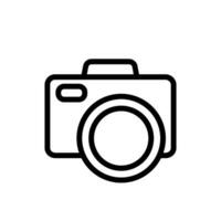 Camera icon vector. Photo illustration sign. Photo studio symbol or logo. vector