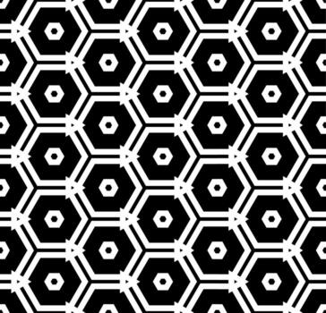 patrón abstracto sin costuras en blanco y negro. fondo y telón de fondo. diseño ornamental en escala de grises. adornos de mosaico. ilustración gráfica vectorial. vector