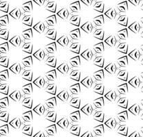 Black and white seamless abstract pattern. Background and backdrop. Grayscale ornamental design. Mosaic ornaments. Vector graphic illustration.